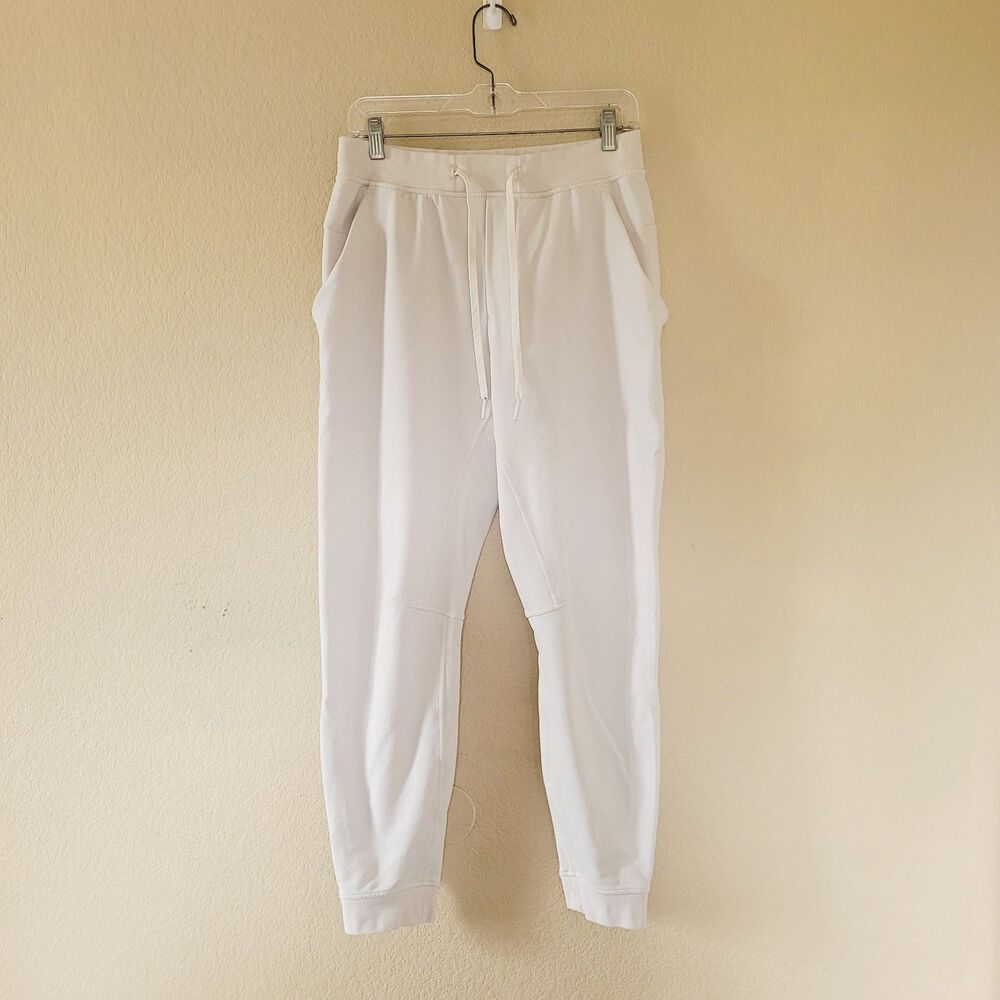 Lululemon Mens City Sweat Joggers Size Medium Beige French Terry Pants m5ajts